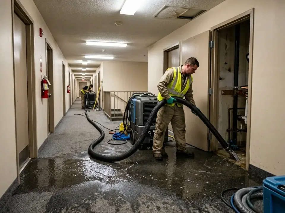multi-unit-apartment-hallway-f-005 — frequently asked questions, Emergency Burst Pipe Water Extraction & Removal in Chesterf…